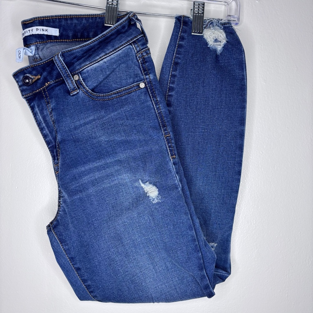 Celebrity Pink Distressed Skinny Jeans